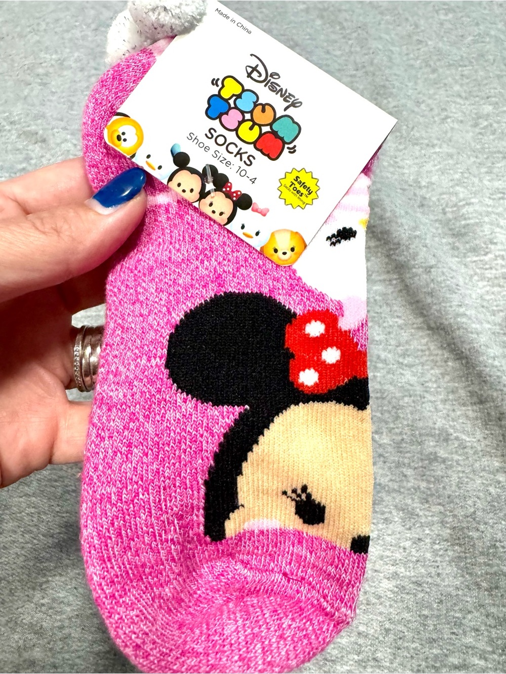 Disney Tsum Tsum Pink Minnie Mouse Kids Socks
